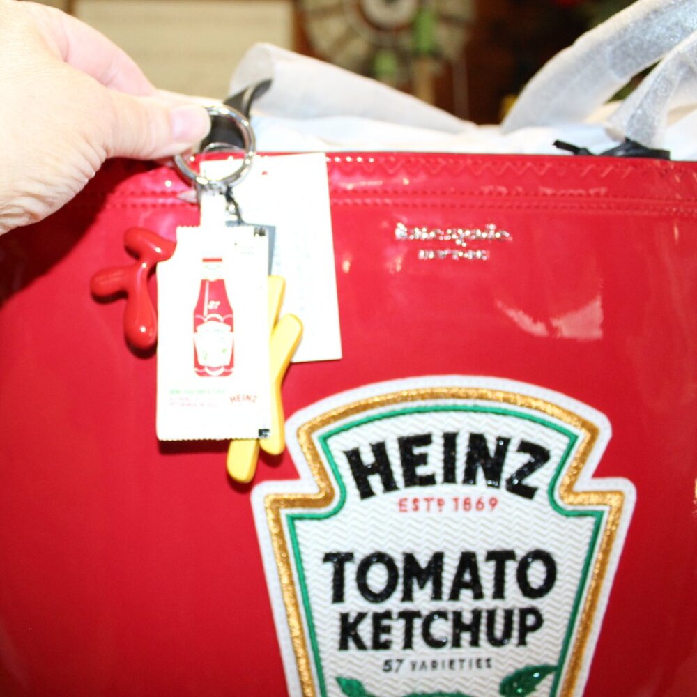 NWT Heinz X Kate Spade New York Large Tote and Key Fob STUNNING! - Picture 11 of 15